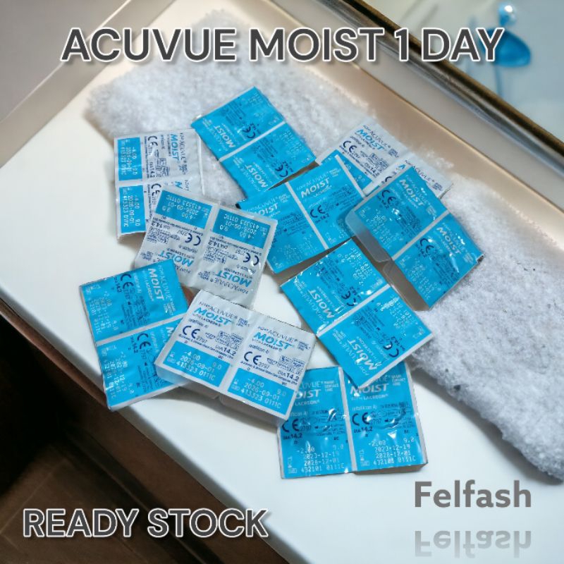 Softlens Acuvue Moist 1 pasang Min -1,50 -1,75 -2,00 -3,00 -3,75 -4,00 -4,50 -5,00 -6,00 -6,50 -7,00