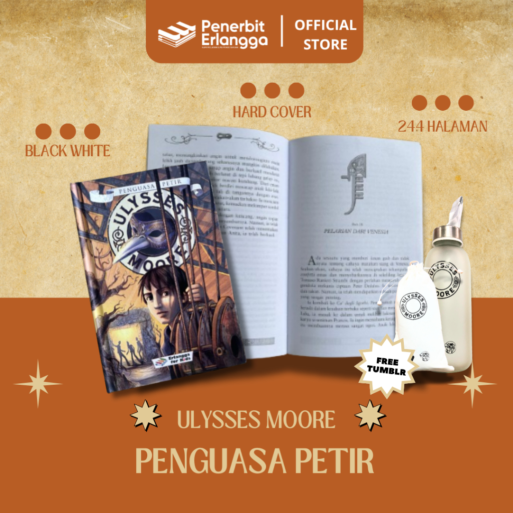 [Erlangga Official] Novel Petualangan Anak: Series Ulysses Moore ke 8: Penguasa Petir - Hard Cover