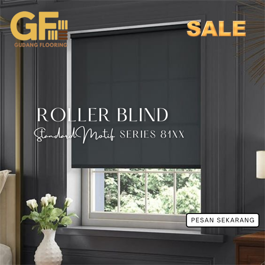 Roller Blind / Gordyn / Tirai Penutup Jendela / Shinichi Standard Motif 81xx