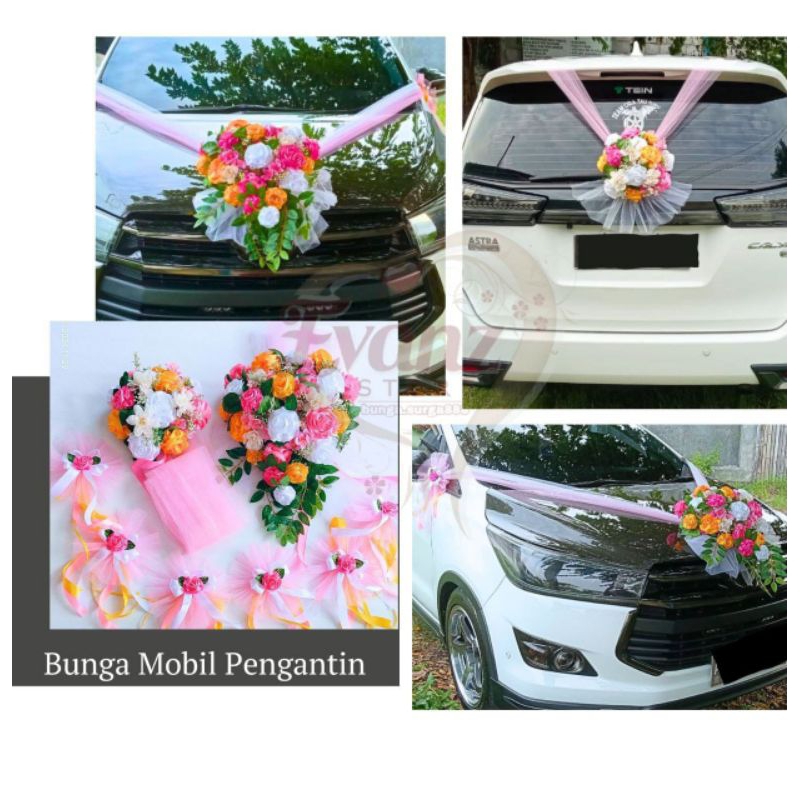 BUNGA MOBIL PENGANTIN MEWAH / BUNGA MOBIL PENGANTIN / WEDDING CAR DECORATION / BUKET BUNGA MOBIL / K