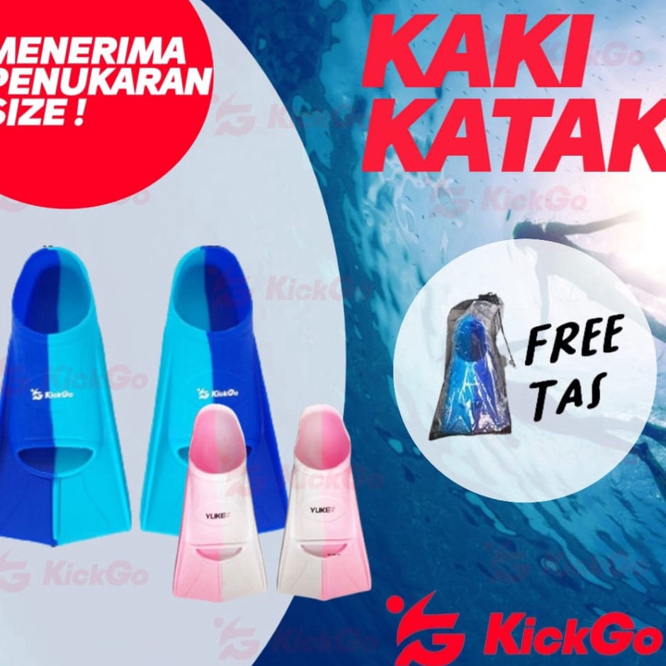 KODE A39J KickGo Kaki Katak Renang Anak Kaki Katak Renang Fins Renang Anak Fins Berenang Fin Diving 