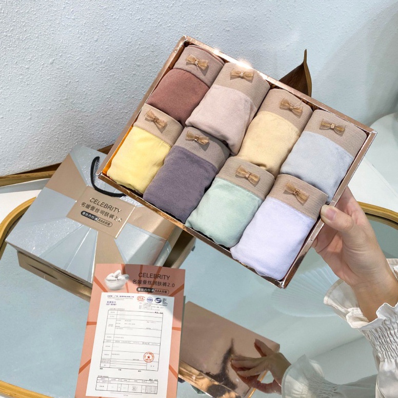 KODE N7V5 Miss Celebrity 8In1 celana dalam Premium wanita Antibakteri CD Japan Cewek Dekorasi Renda