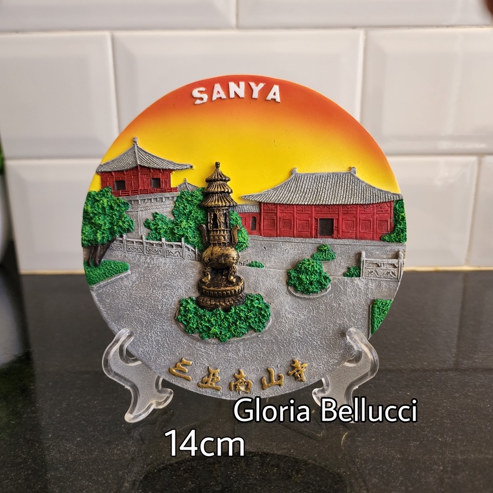 DISKON SPESIAL Pajangan souvenir oleh oleh piring sanya china hiasan dinding gantung cina