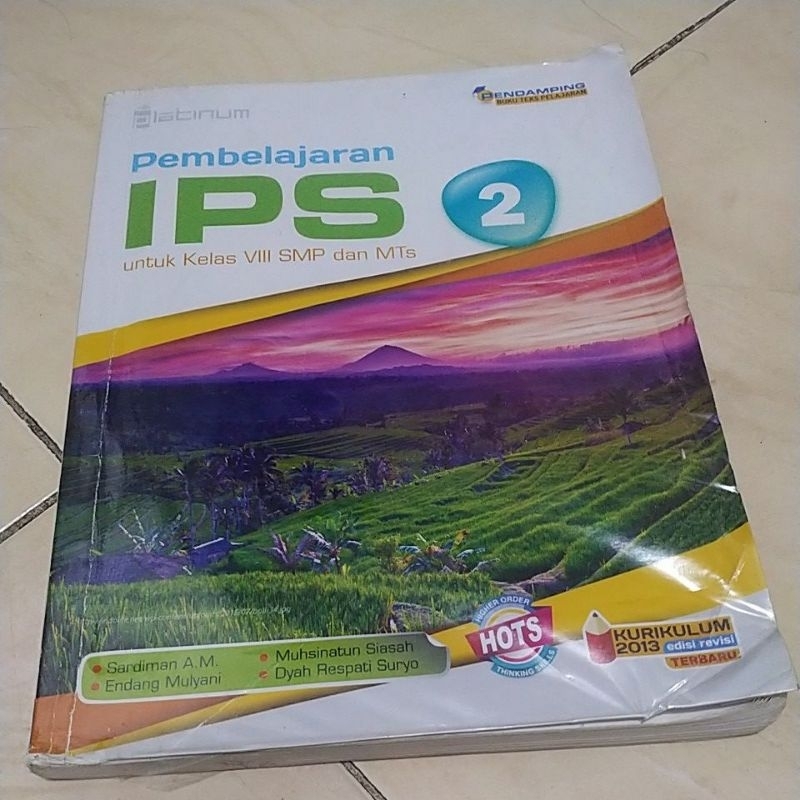 Buku Cetak IPS SMP kelas VIII Kur. 2013 Revisi ( Bekas )