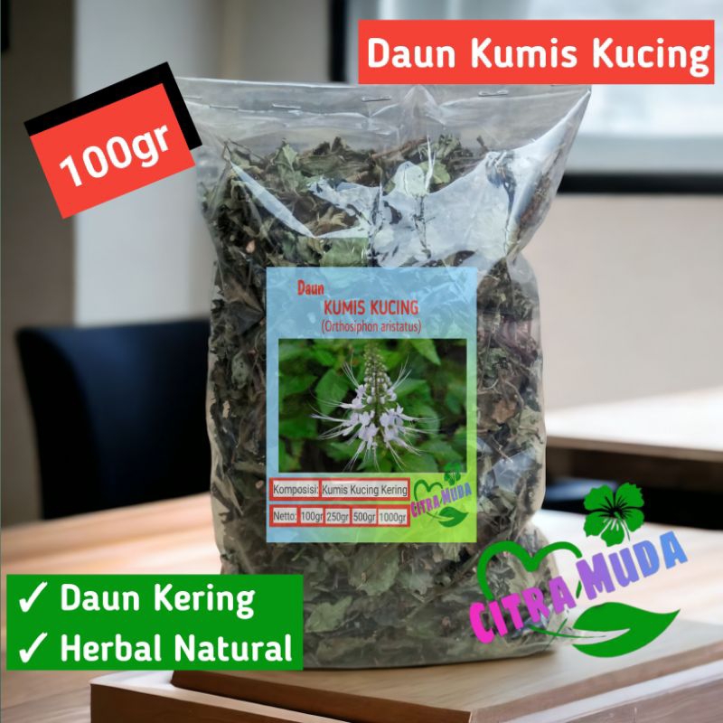 

Daun kumis kucing kering100gram Herbal alami
