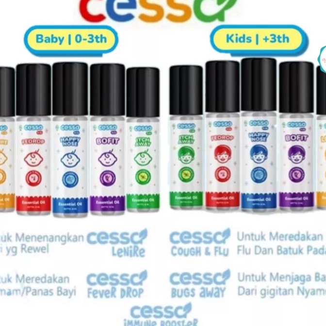 

Super CESSA Baby Kids Essential Oil 8 ml CESSA Minyak Aroma Terapi