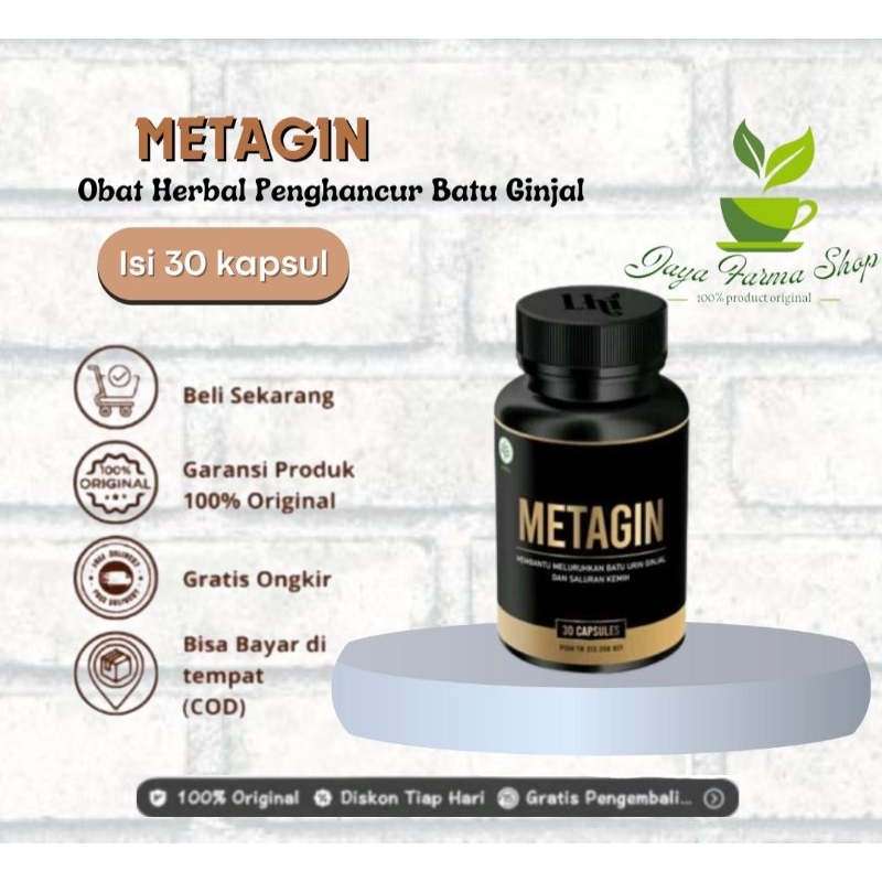 METAGIN Herbal Original Bpom Obat Penghancur Batu Ginjal Susah Kencing