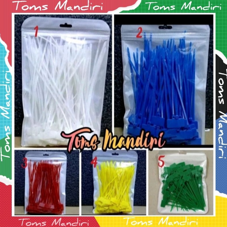 

PROMO BESAR Kabel Ties Label Ties 4X1mm Ties kabel bendera