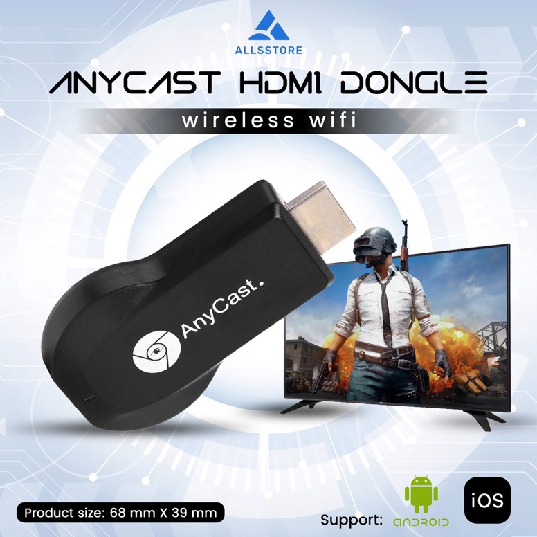 KODE Q12L ANYCAST HDMI DONGLE WIFI DISPLAY  MIRACAST HP KE TV  ALAT PENGHUBUNG HP KE TV LED  TV WIRE