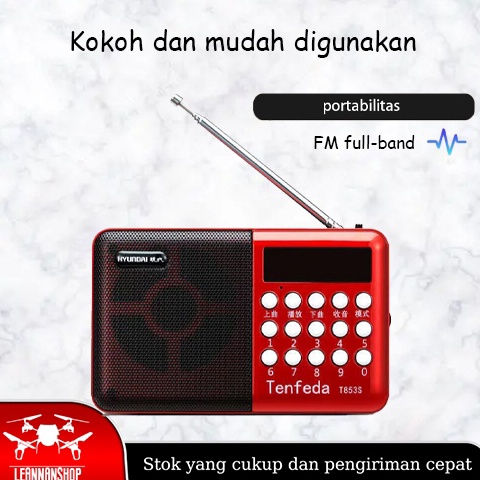 KODE U34K Radio FM Portable Bisa di Charge