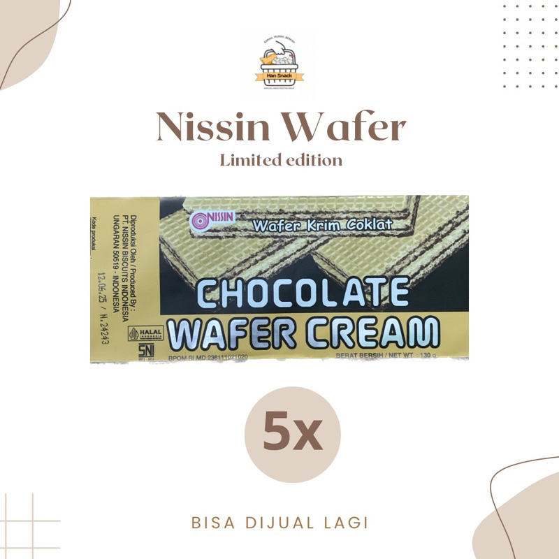 

Nissin Wafer Coklat 130g isi 5pack