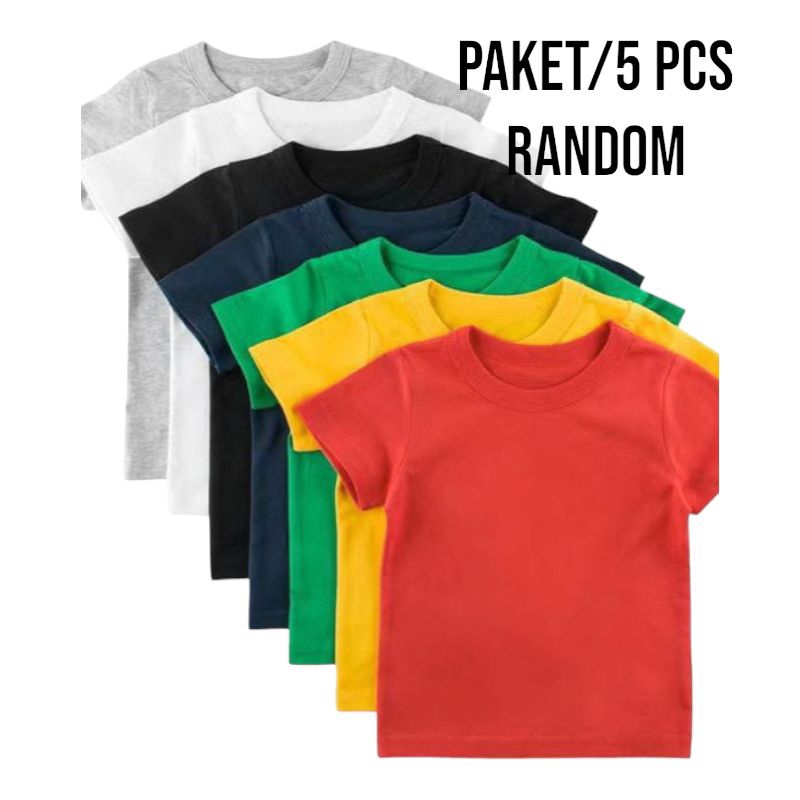 KAOS POLOS ANAK OBLONG ANAK UNISEX BAJU POLOS ANAK 1-11 TAHUN