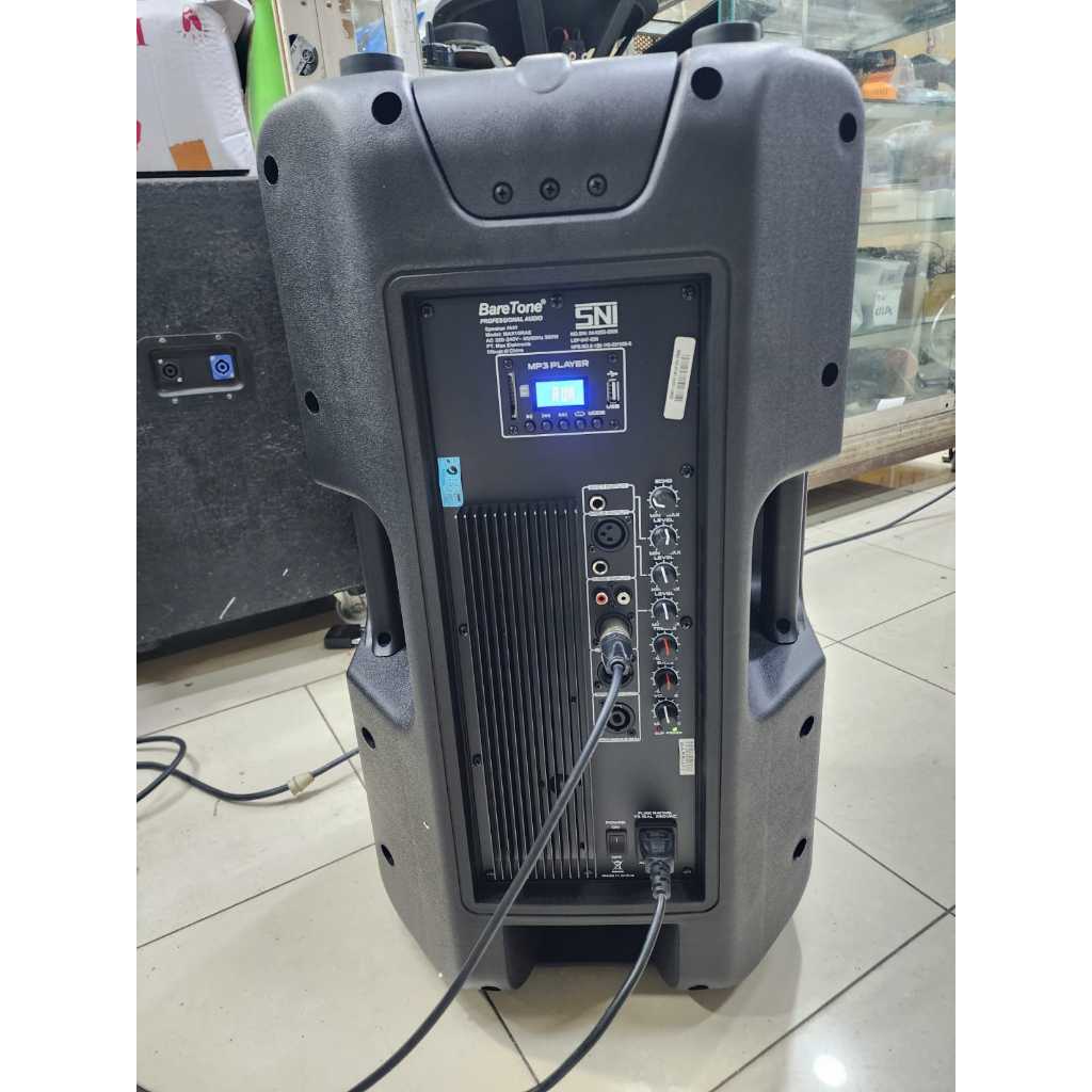 Speaker AKTIF 15 INCH BARETONE MAX 15 RAE /MAX 15RAE / MAX15RAE – FREE Stand speaker dan kabel XLR