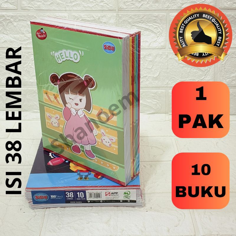 

BUKU TULIS SIDU ISI 38,58 LEMBAR/BUKU TULIS / KERTAS TEBAL ( 1 Pak 10 pcs)