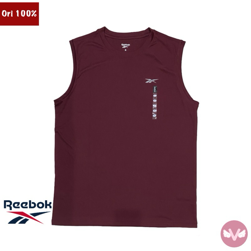 Reebok Tee Tank top Baju Pria Maroon Tank top Reebok Original 100%