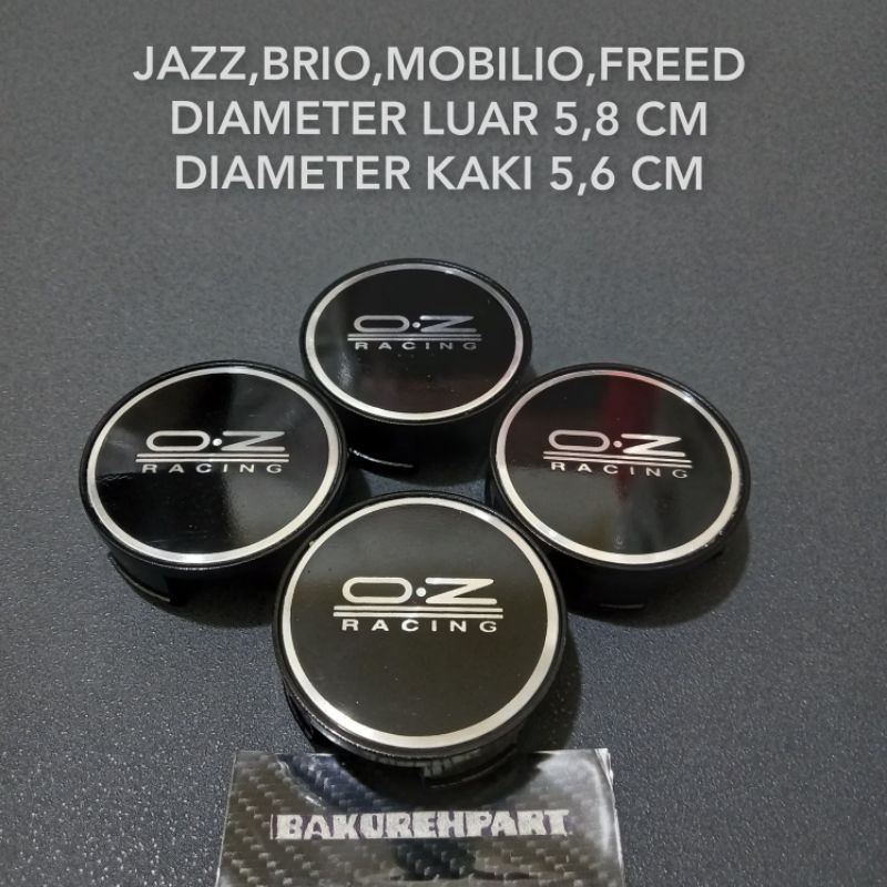 Dop roda tutup velg mobil JAZZ,BRIO,MOBILIO,FREED variasi tulisan OZ racing harga set 4pcs