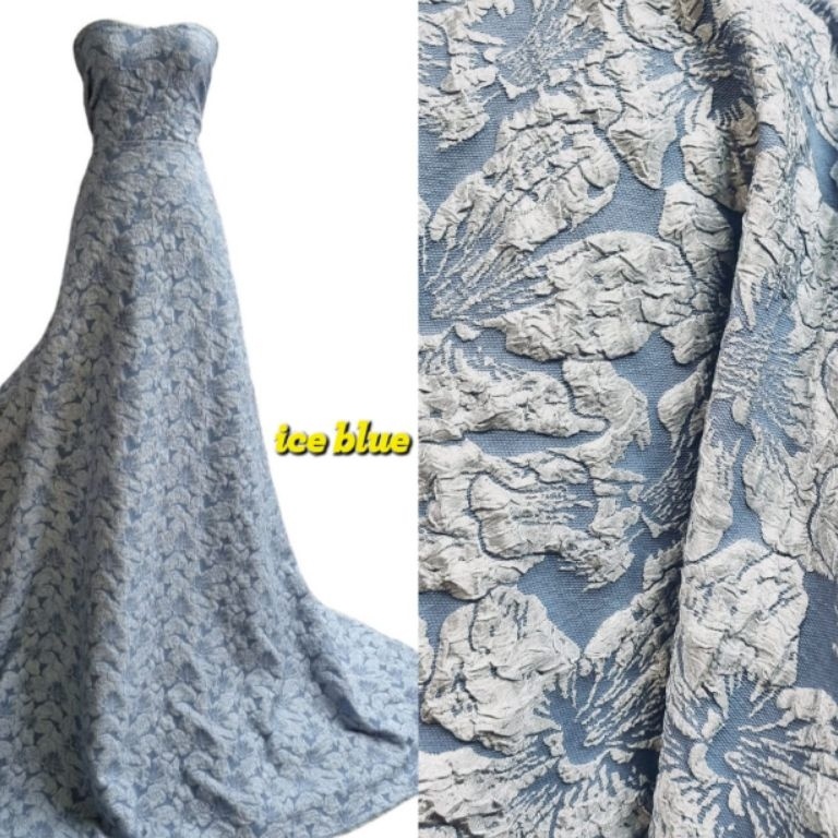 COD bahan kain jaguard embos kain gaun mewah jaguar embos jaguard motif timbulgaun 3D KODE B1F9