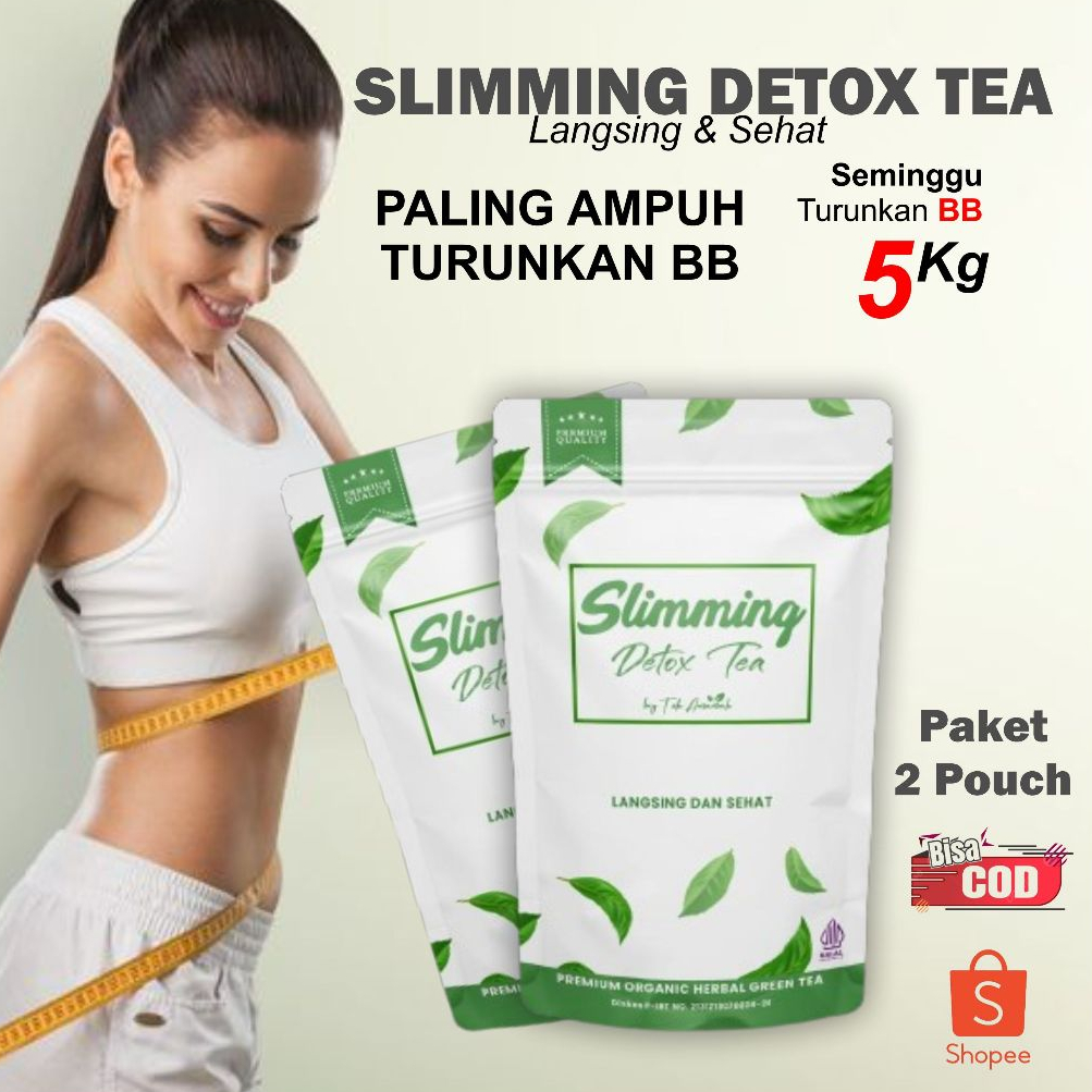 

2 Paket Slimming Detox Tea Tea Diet langaing dan sehat Herbal Pelangsing