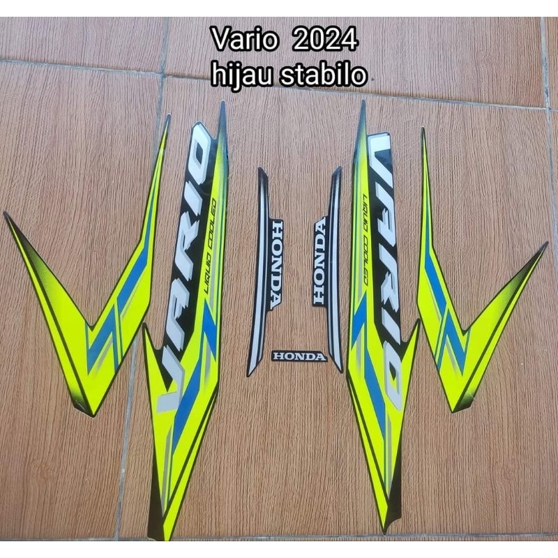 striping motor Honda Vario new 2024 hijau stabilo