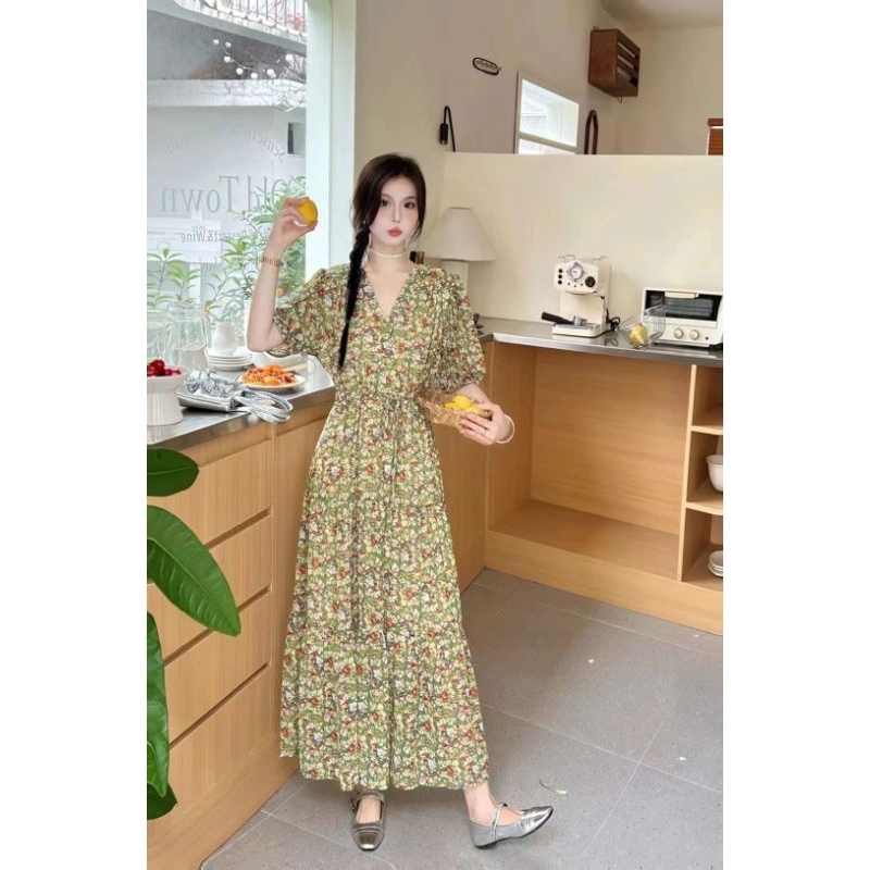 Dress Sifon Plisket Import