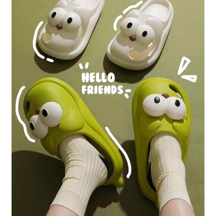 KP8 Sendal Selop Wanita Dewasa Sandal Korea TrendySendal Karet Wanita Karakter Anti Slip Sandal Mata