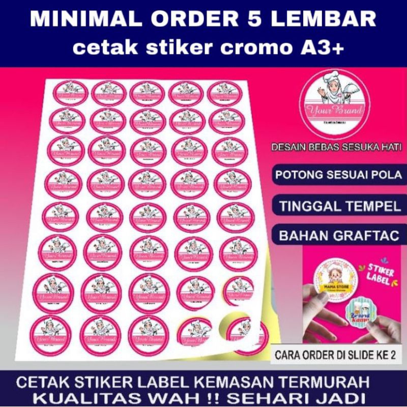 

CETAK STIKER CROMO A3+ SEHARI JADI MURAH KUALITAS HD POTONG SESUAI POLA