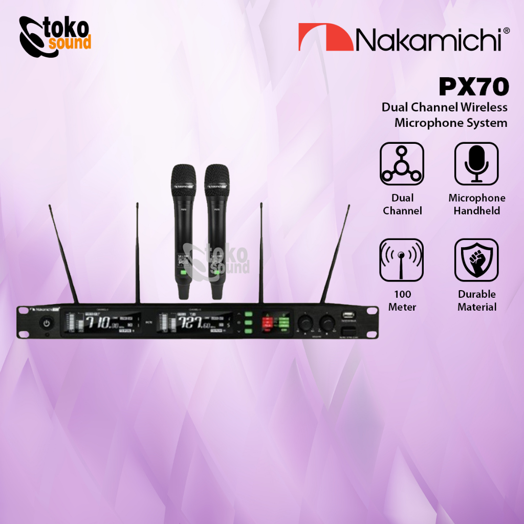 Nakamichi PX70 PX 70 - Professional Wireless Microphone with Receiver