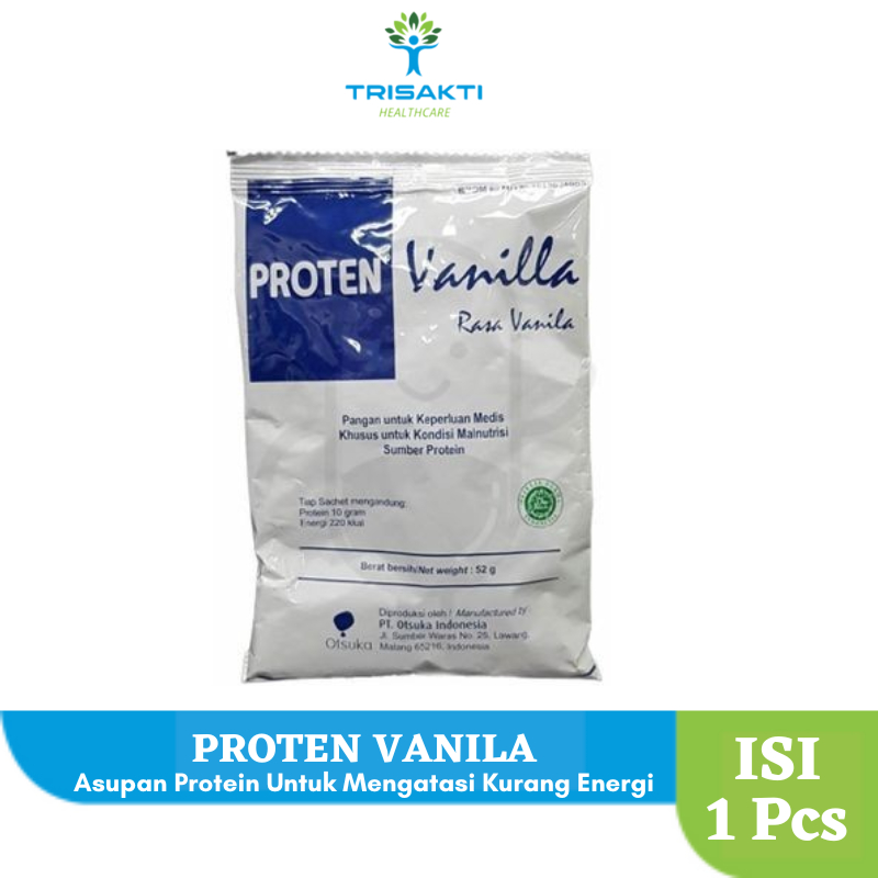 

Proten Susu Tinggi Protein Rasa Vanila 1 Sachet isi 52 Gram