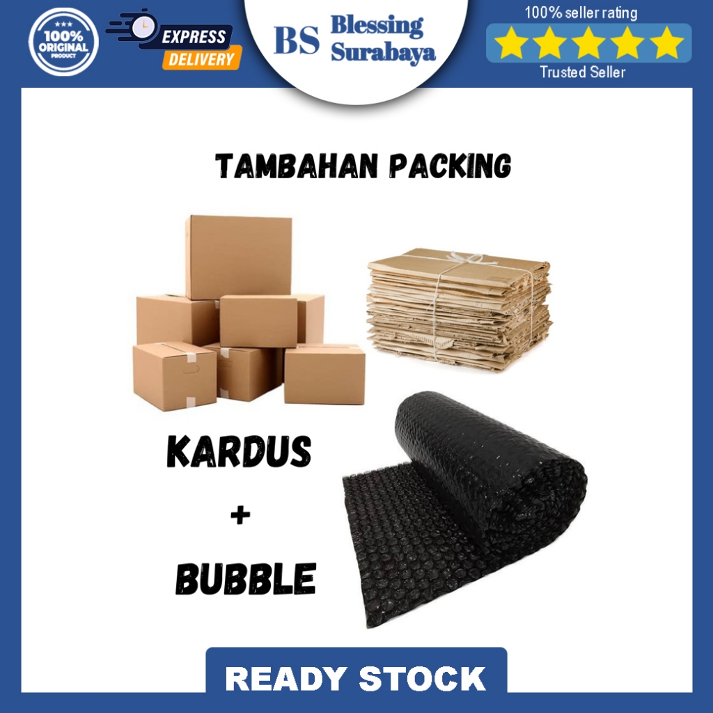 

TAMBAHAN PACKING KARDUS + BUBBLE WARP UNTUK SPEAKER MOBIL