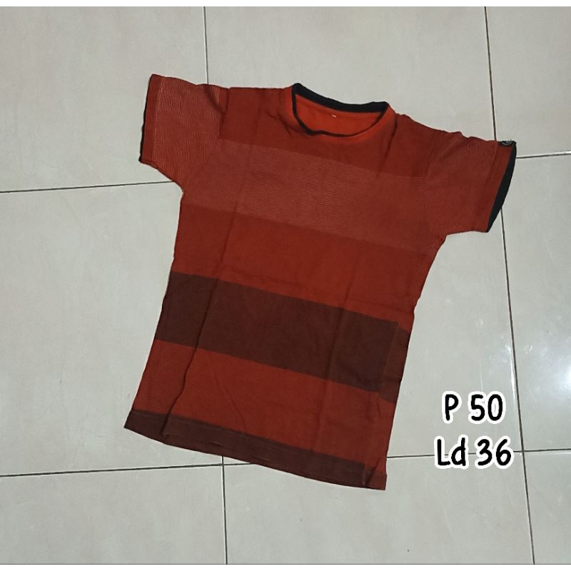 PL - baju kaos merah anak laki-laki 6-7 tahun lengan pendek pakaian harian santai baju rumah tidur g