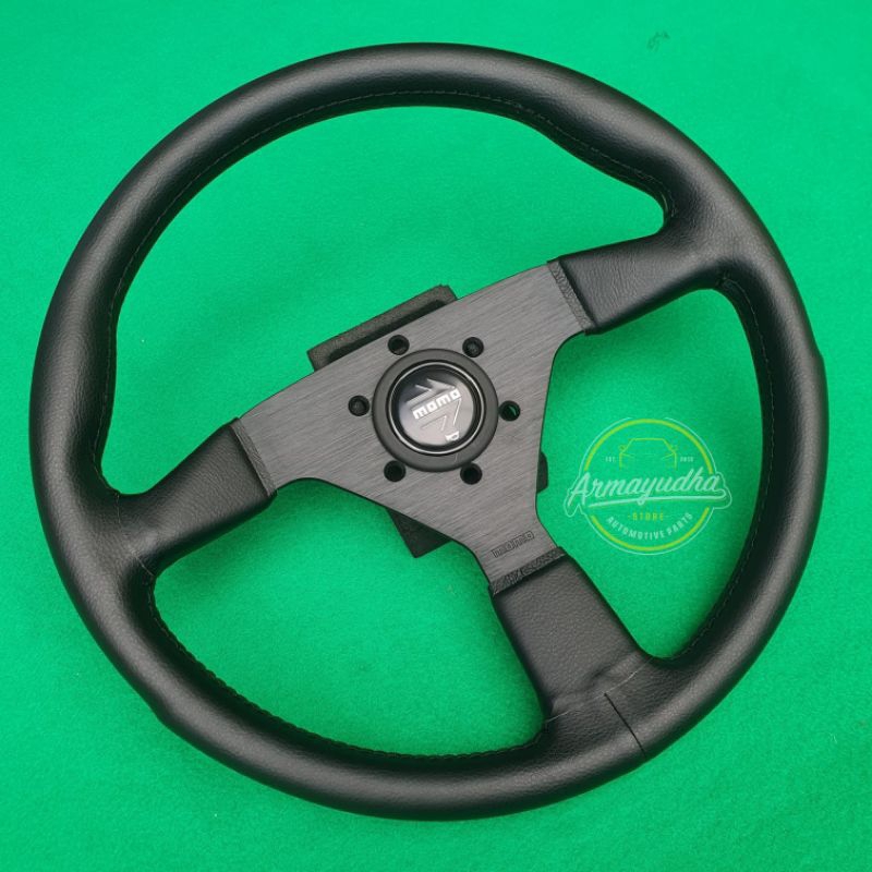 Stir Racing Momo Montecarlo Black Steering Wheel Like Original 1:1