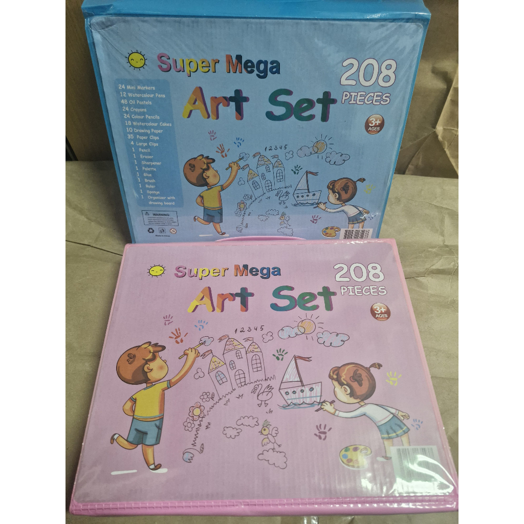 

Crayon Set Anak Sekolah Lengkap / Alat Mewarnai Anak / Super Mega Art Set 208Pcs