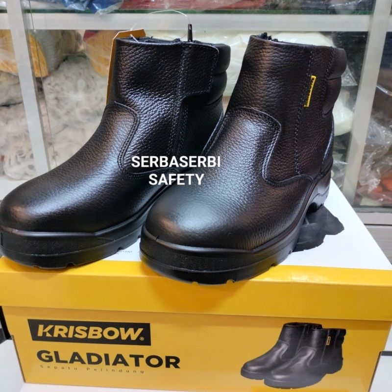 Sepatu Safety Krisbow Gladiator 6" Sepatu Safety Shoes Krisbow Kulit Original Terbaru