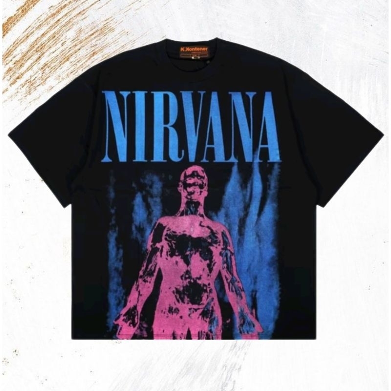 NIRVANA SLIVER OVERSIZE T-SHIRT BLACK