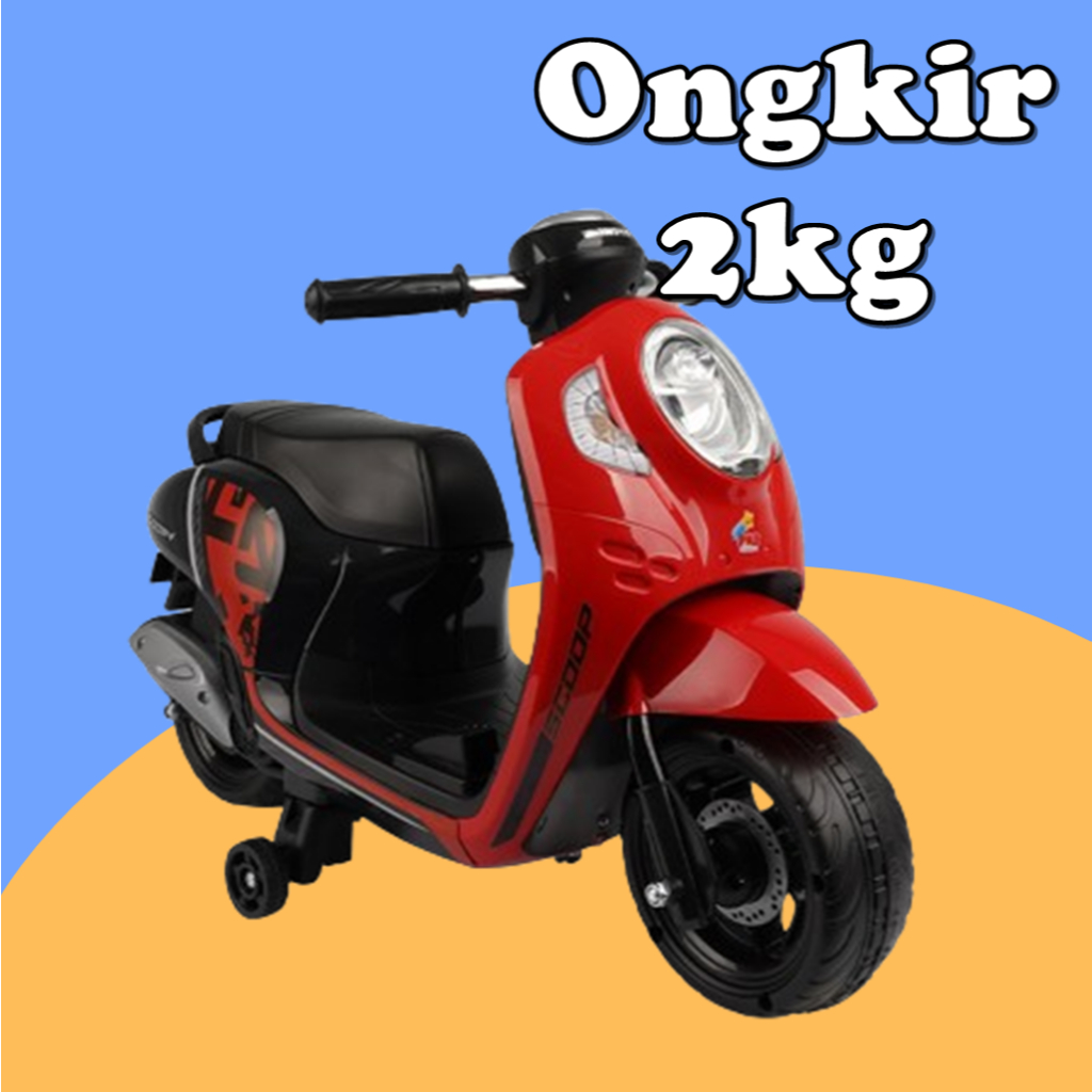 Mainan Anak Motor Aki Skuter Mini Model Scoopy K611C untuk Bermain Anak