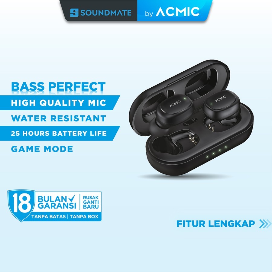 ACMIC ZENDIO MINI TWS Extra Bass Gaming Headset Bluetooth Earphone