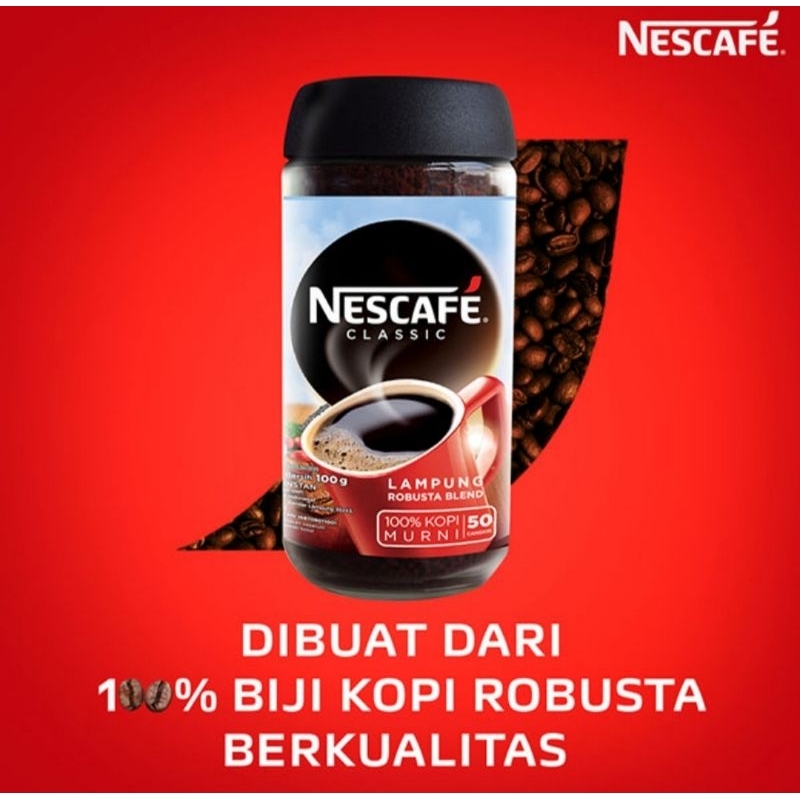 

Nescafe Kopi Classic Bubuk 100gr