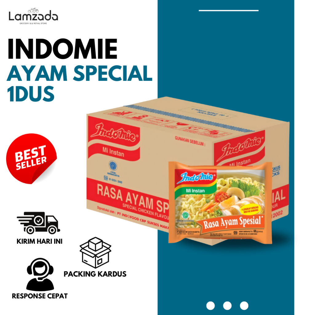 

Indomie ayam spesial 1 dus isi 40 bungkus