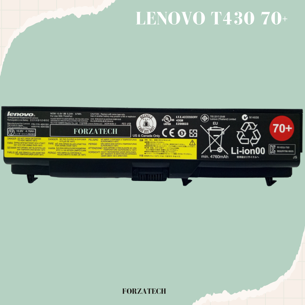 Baterai Battery Thinkpad Original T430 T430i L430 T530 T530i W530 W530i (70+) - New