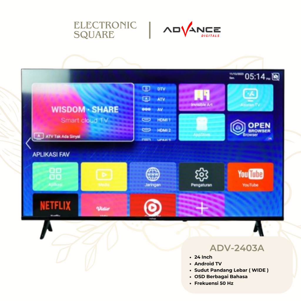 LED TV ADVANCE 24 Inch ADV-2403A Android TV