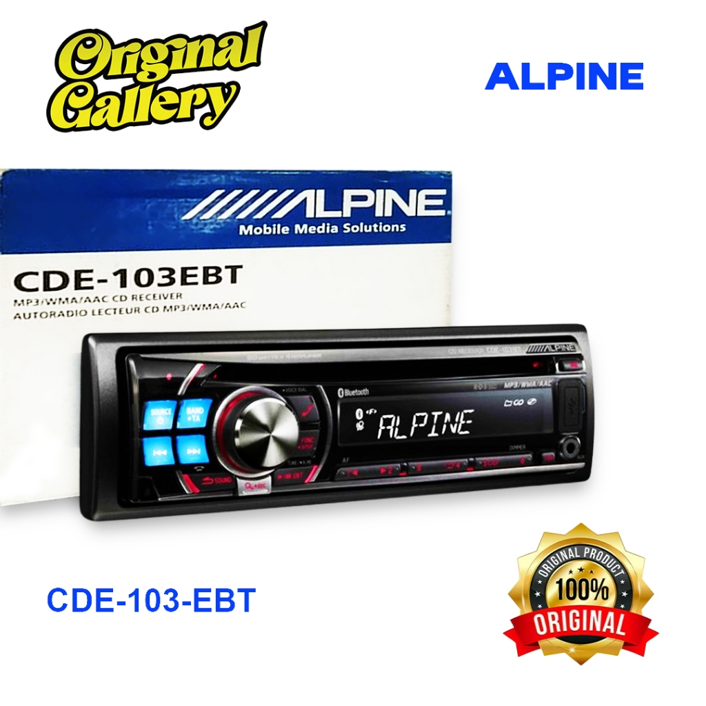 CDE 103EBT ALPINE Single Din CD Player USB AUX Bluetooth