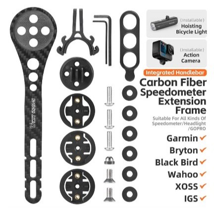 West Biking Integrated Handlebar Mount Carbon Barfly Mounting GPS 7193