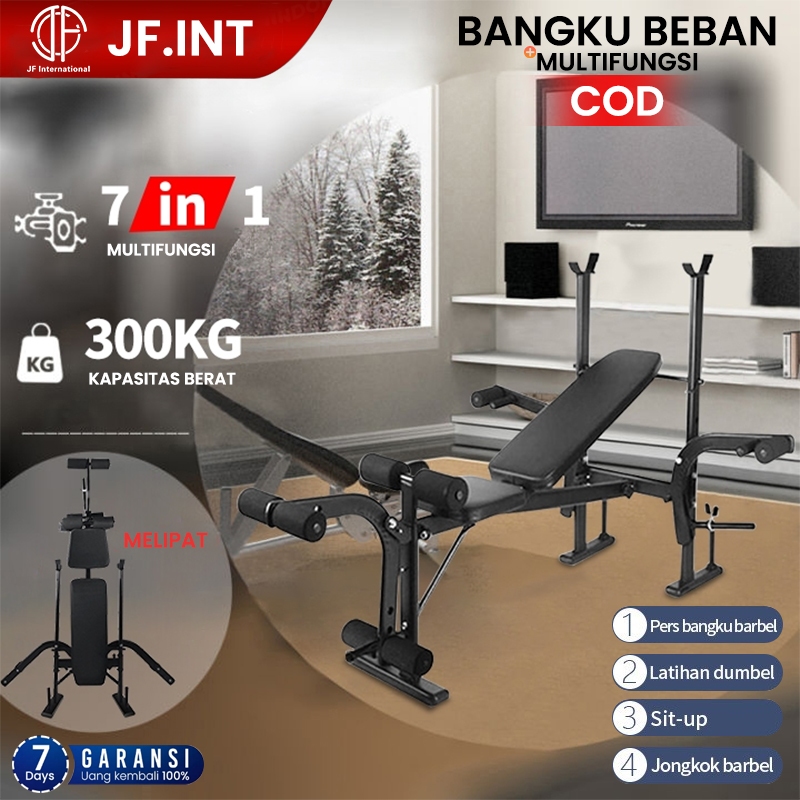 Multifungsi Angkat Besi Tempat Tidur Bangku Tekan Barbel Rak Terlentang Papan Tempat Tidur Jongkok R