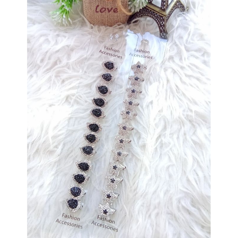 Bros dagu lusinan murah hitam putih Bros dagu lusinan bros dagu