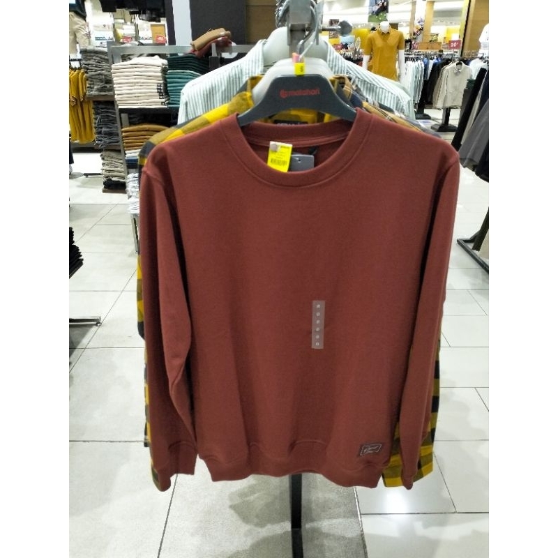 Details Sweater Pria Dewasa Motif Polos Original New