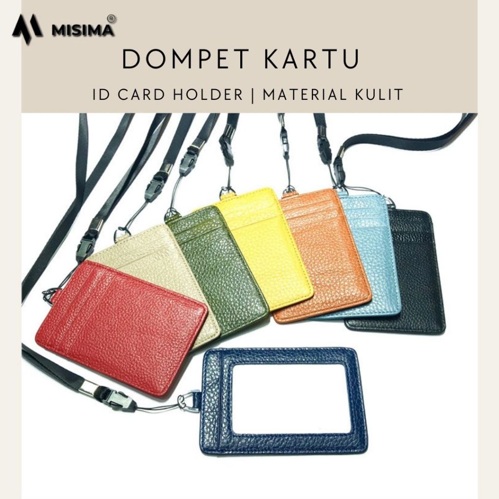 

ID Card Holder Kulit / Name Tag Holder Import Bahan Geniune Leather #9061