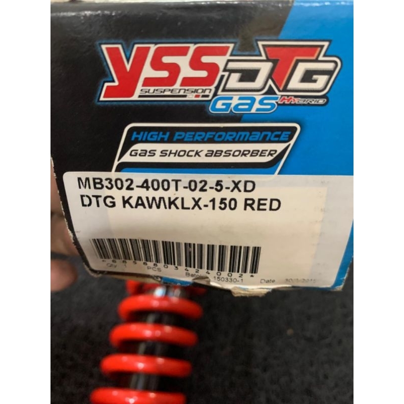 SHOCKBREAKER MONOSHOCK KLX 150 YSS DTG HYBRID SERIES GAS ORIGINAL