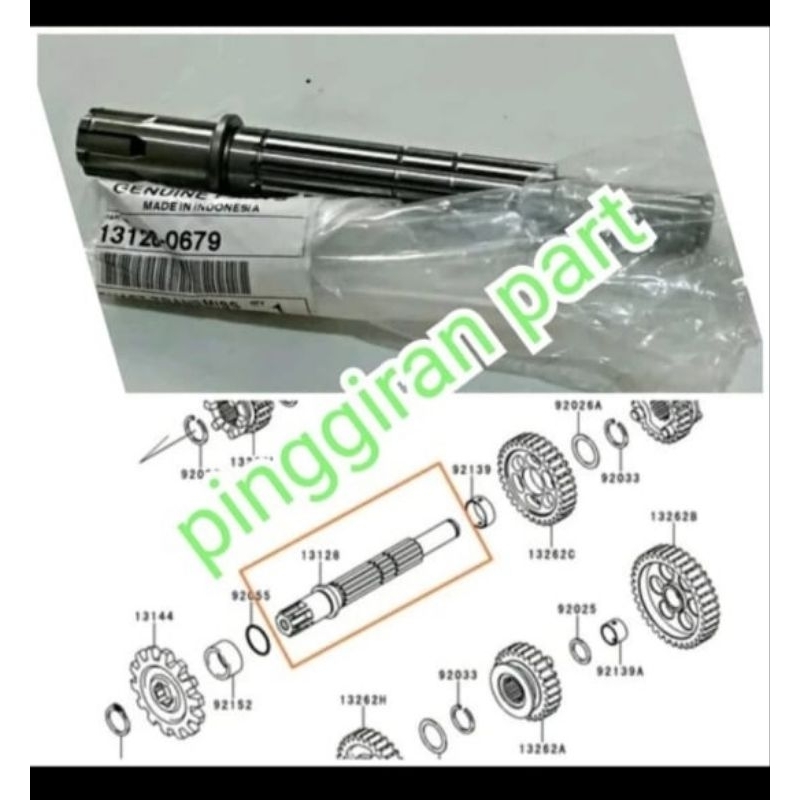 as gear gir depan KLX 150 S L G BF Dtracker original