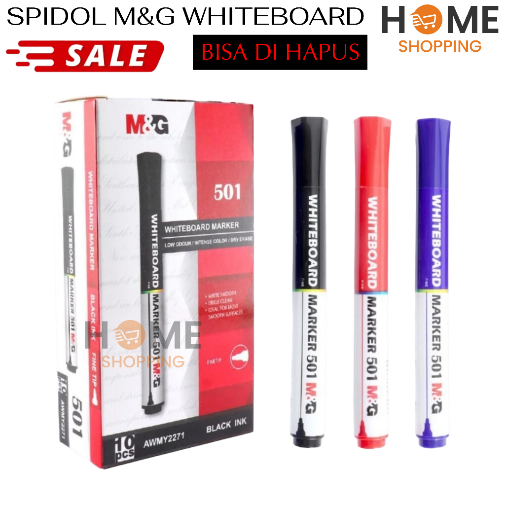 

[HS] ATK008 SPIDOL M&G WHITEBOARD MARKER 501 / SPIDOL PAPAN TULIS BISA DI HAPUS / SPIDOL M&G WHITEBOARD MARKER