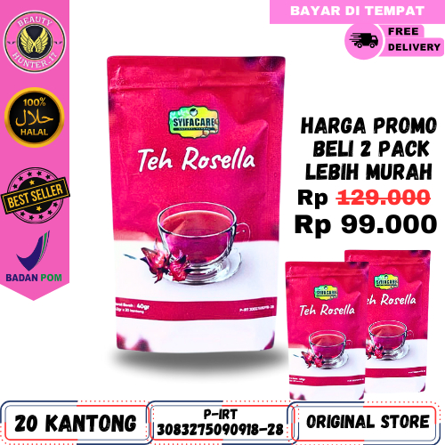 

Teh Celup Rosella 2 Pack Teh Bunga Rosella Mencegah Kangker Dan Darah Tinggi Original